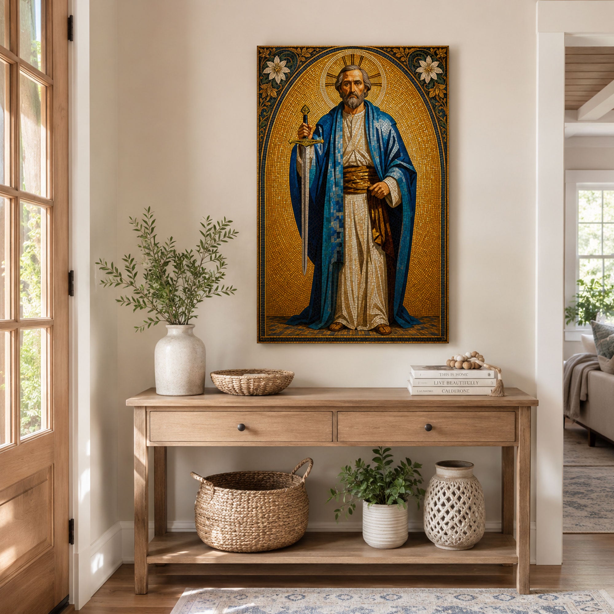 St. Paul the Apostle Canvas Print, Catholic Saint Wall Art, Faith Home Decor Gift