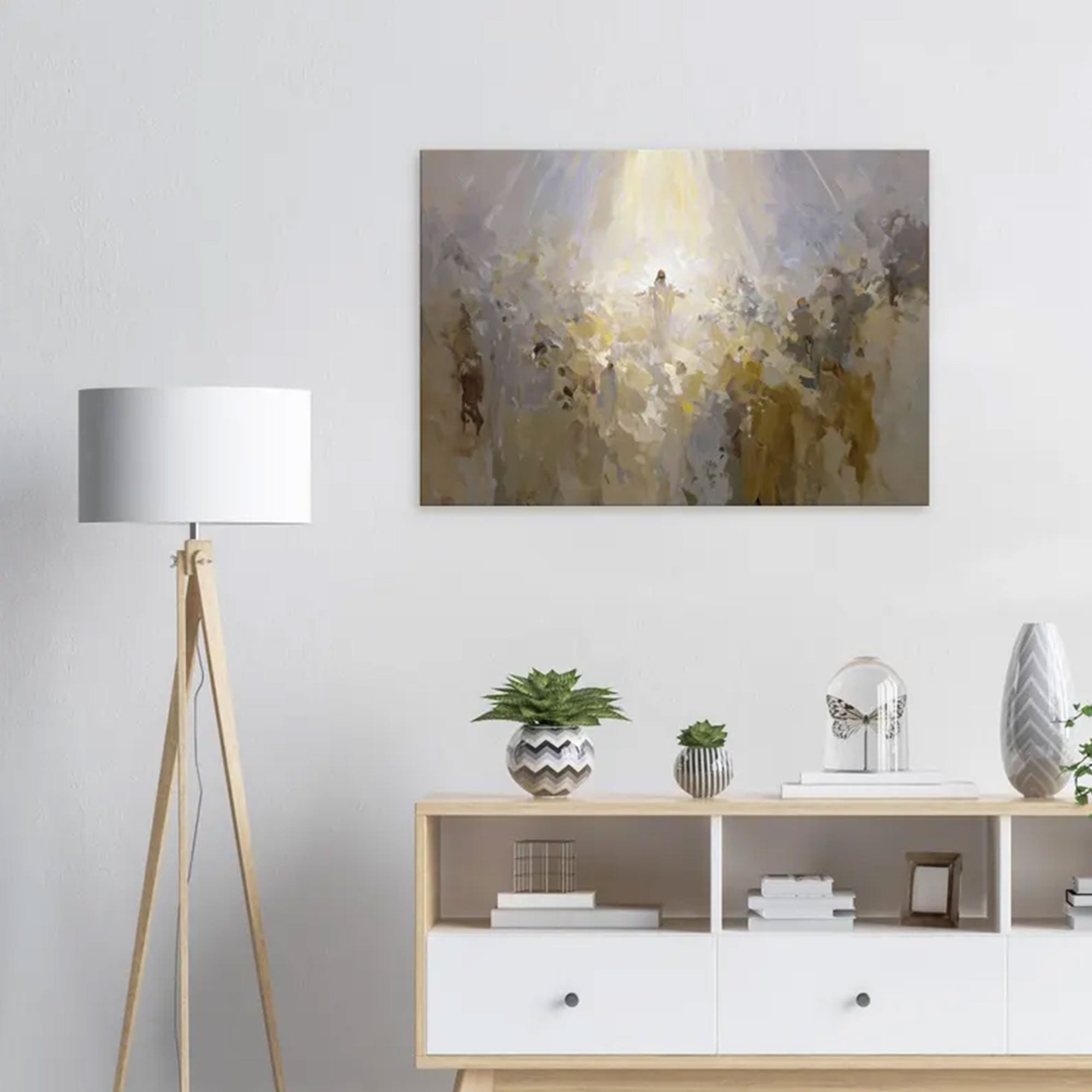 Jesus Canvas Print, Modern Christian Wall Art, Spiritual Home Decor, Contemporary Faith Artwork, Inspirational Religious Gift