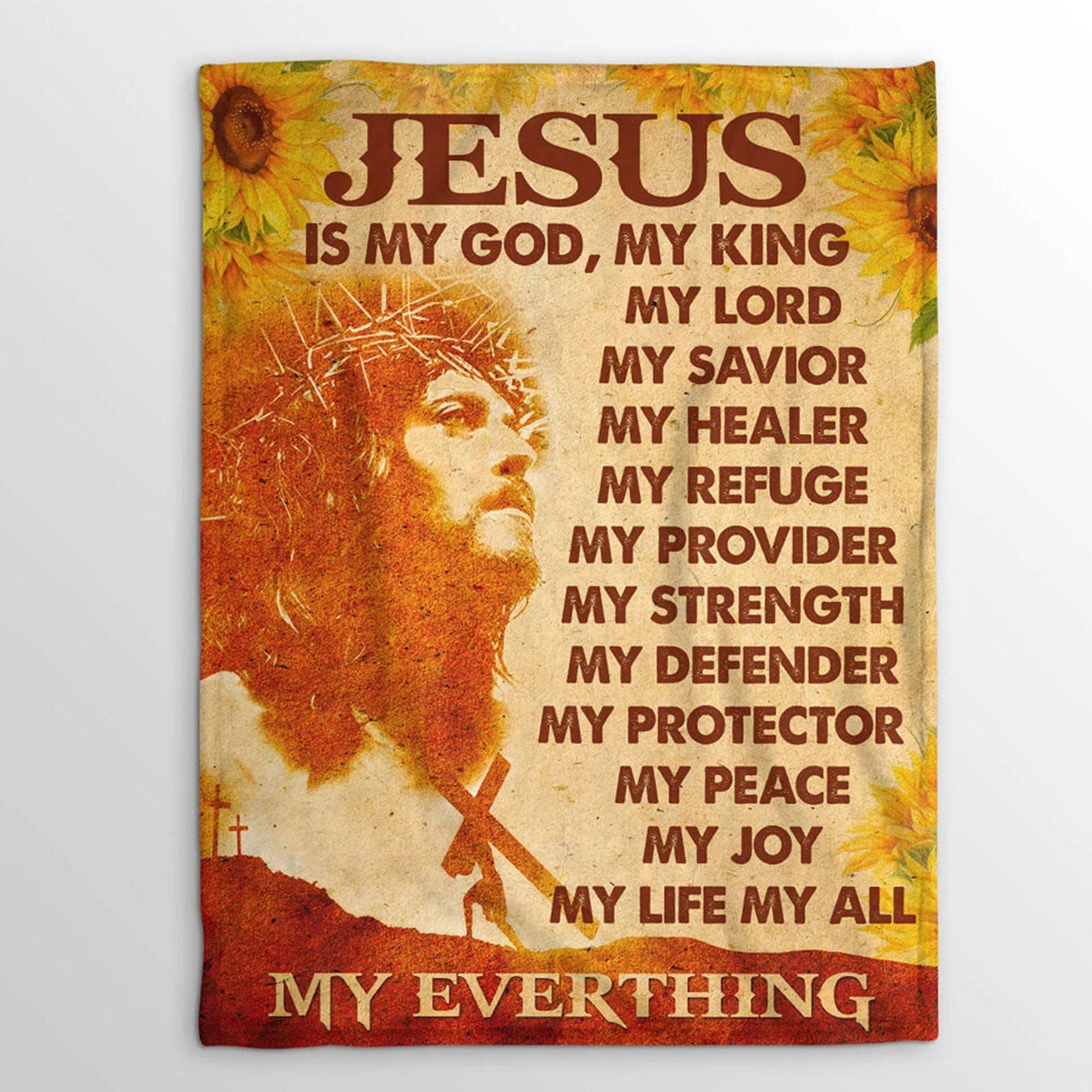 Jesus Fleece Blanket, I Can Do All Things Faith Throw, Christian Gift, Spiritual Religious Blanket, Inspirational Decor