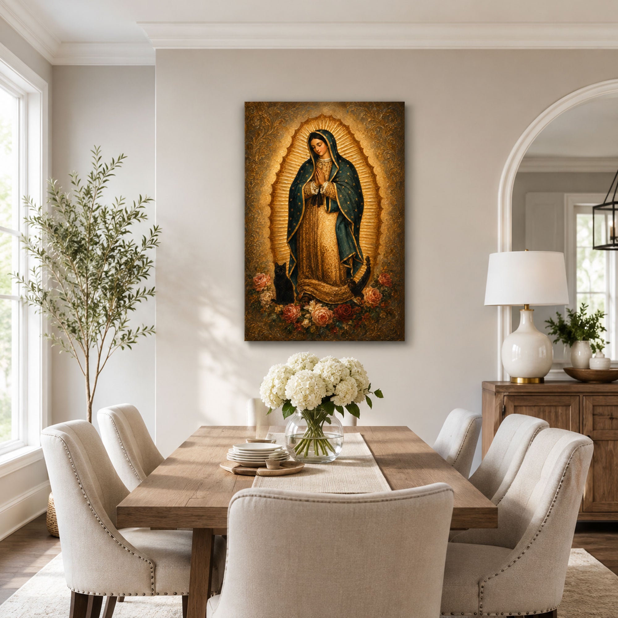 Our Lady of Guadalupe Canvas Print, Virgin Mary Catholic Wall Decor, Marian Faith Gift