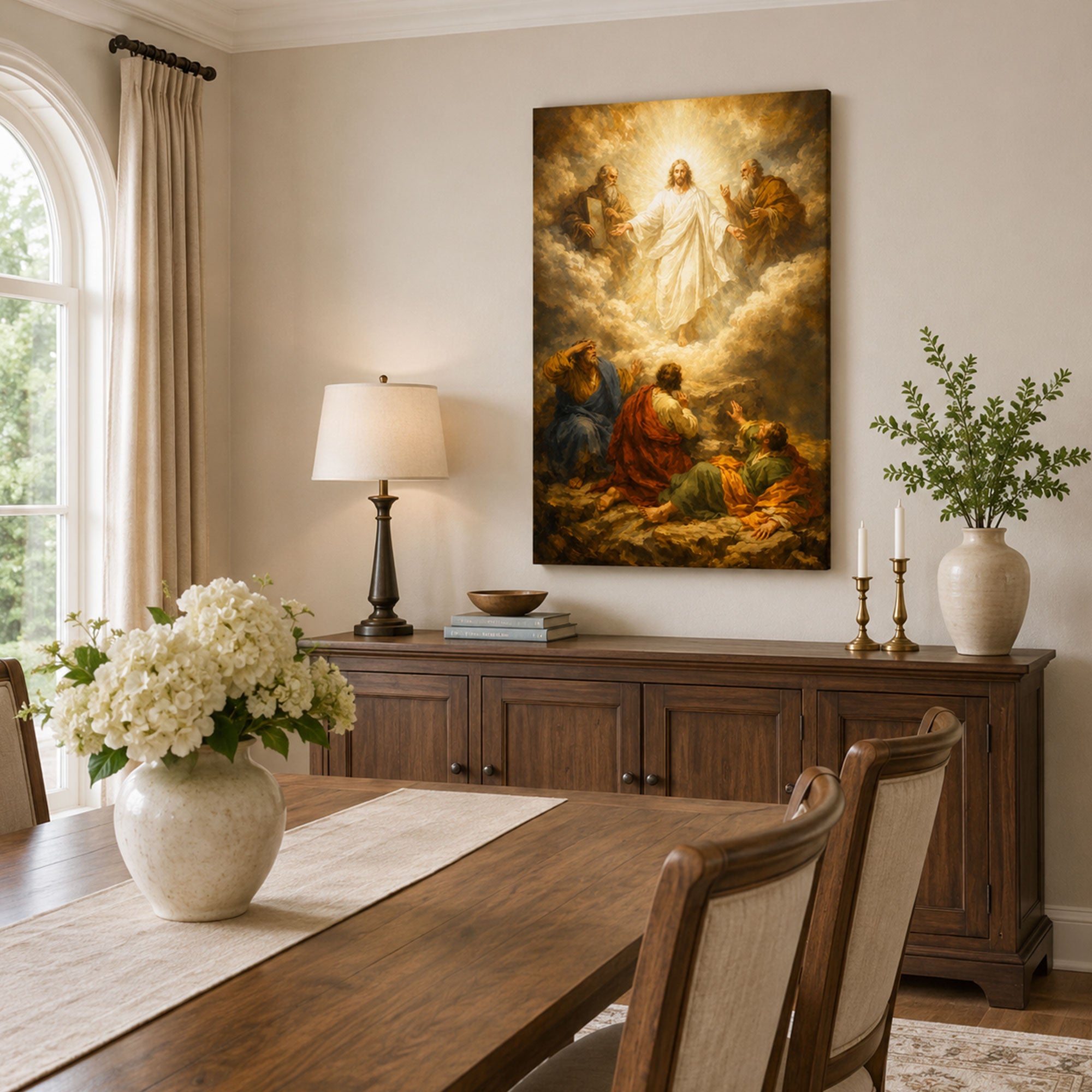 Mount Tabor Biblical Scene Canvas Print, Christian Home Decor