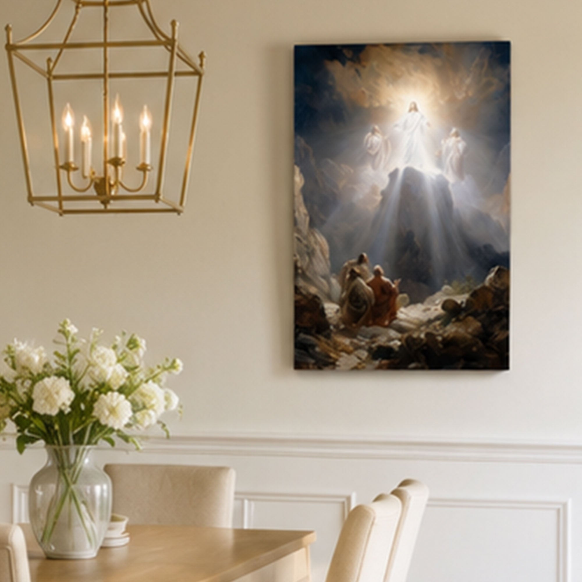 Transfiguration of Jesus Canvas Print for Christian Decor