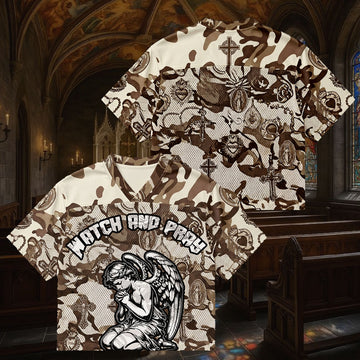Watch and Pray Angel Mesh Jersey, Catholic Christian Faith Apparel