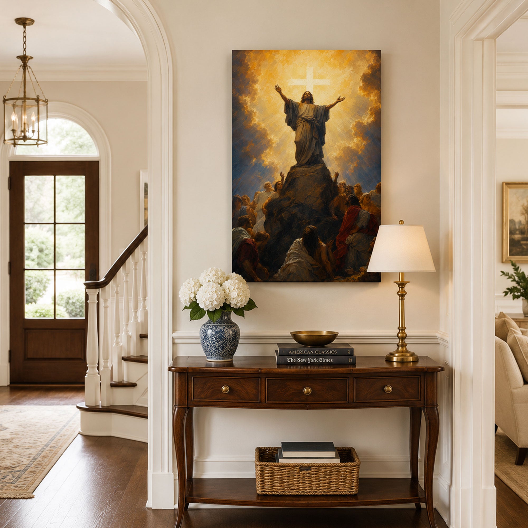 Jesus in Divine Glory Canvas Print, Christian Home Decor