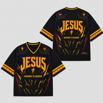 Jesus Highway to Heaven Mesh Jersey, John 14:6 Christian Apparel