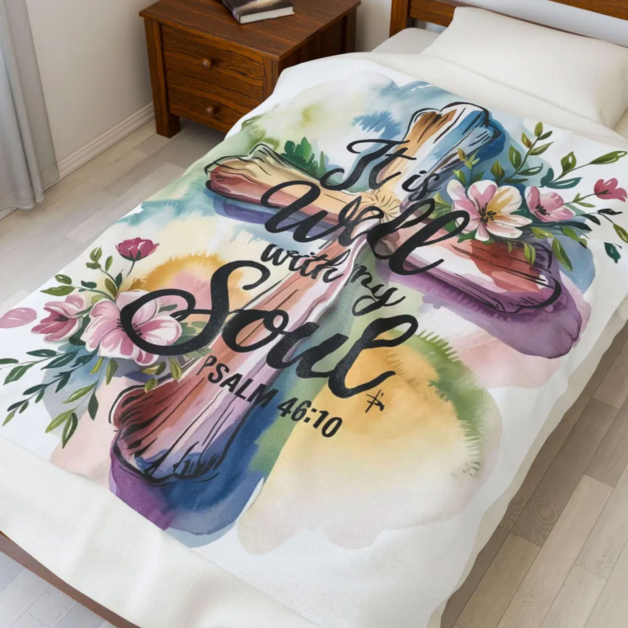 Personalized Christian Fleece Blanket for Mom, Child of God Faith Throw, Custom Name Gift Idea, Prayer Blanket, Family Gift