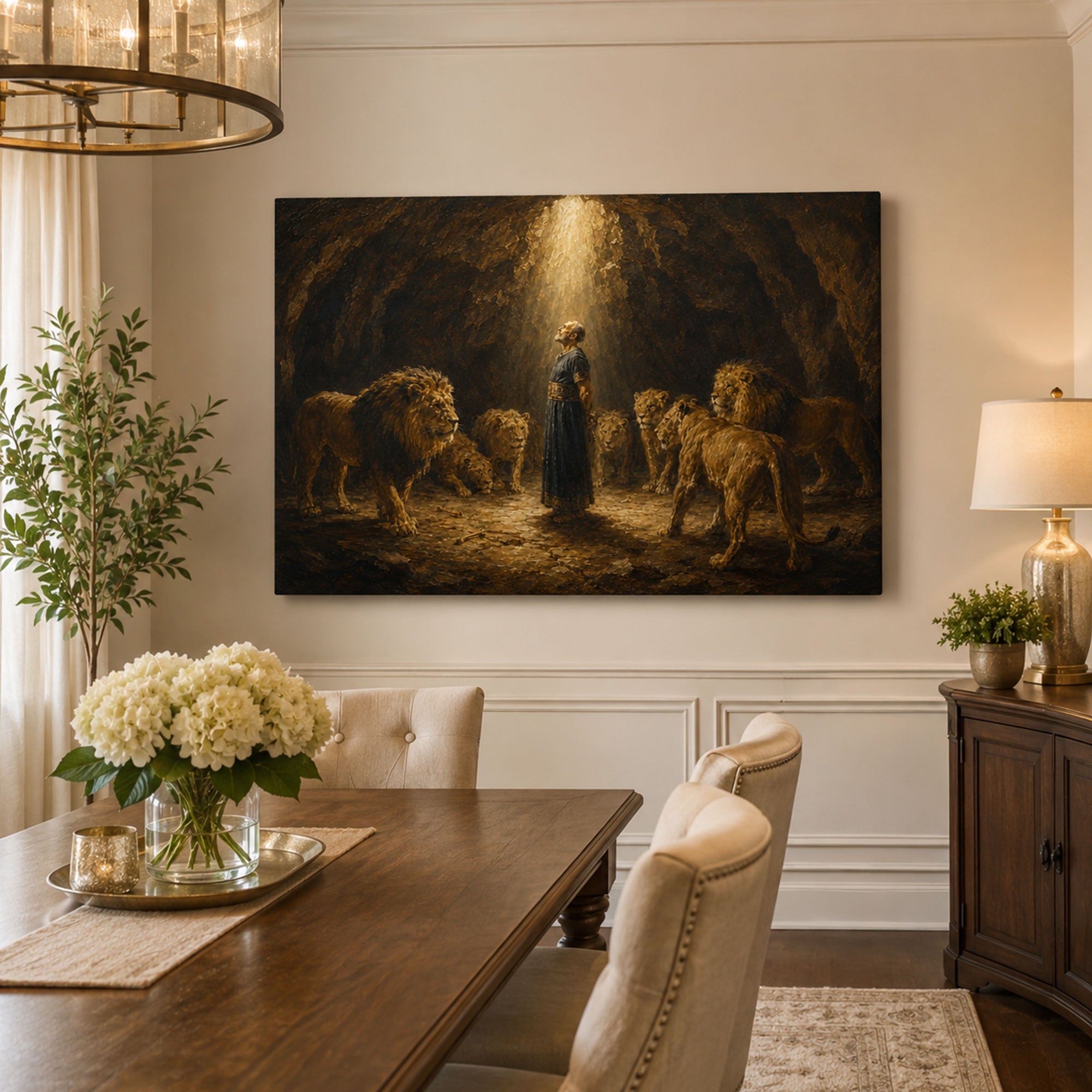 Daniel Beneath Heaven’s Light Canvas Print, Christian Home Decor