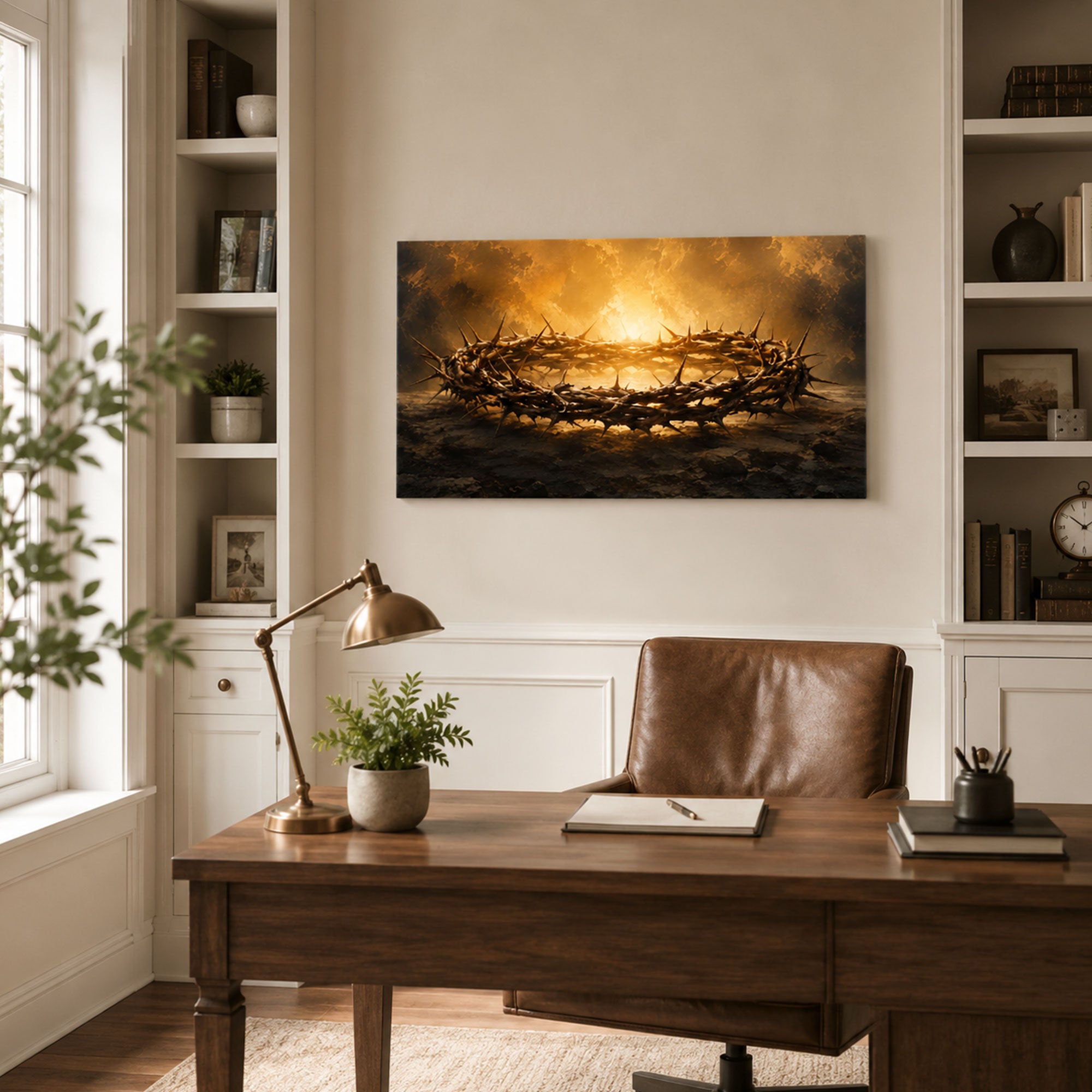 Crown of Thorns Canvas Print, Christian Home Decor