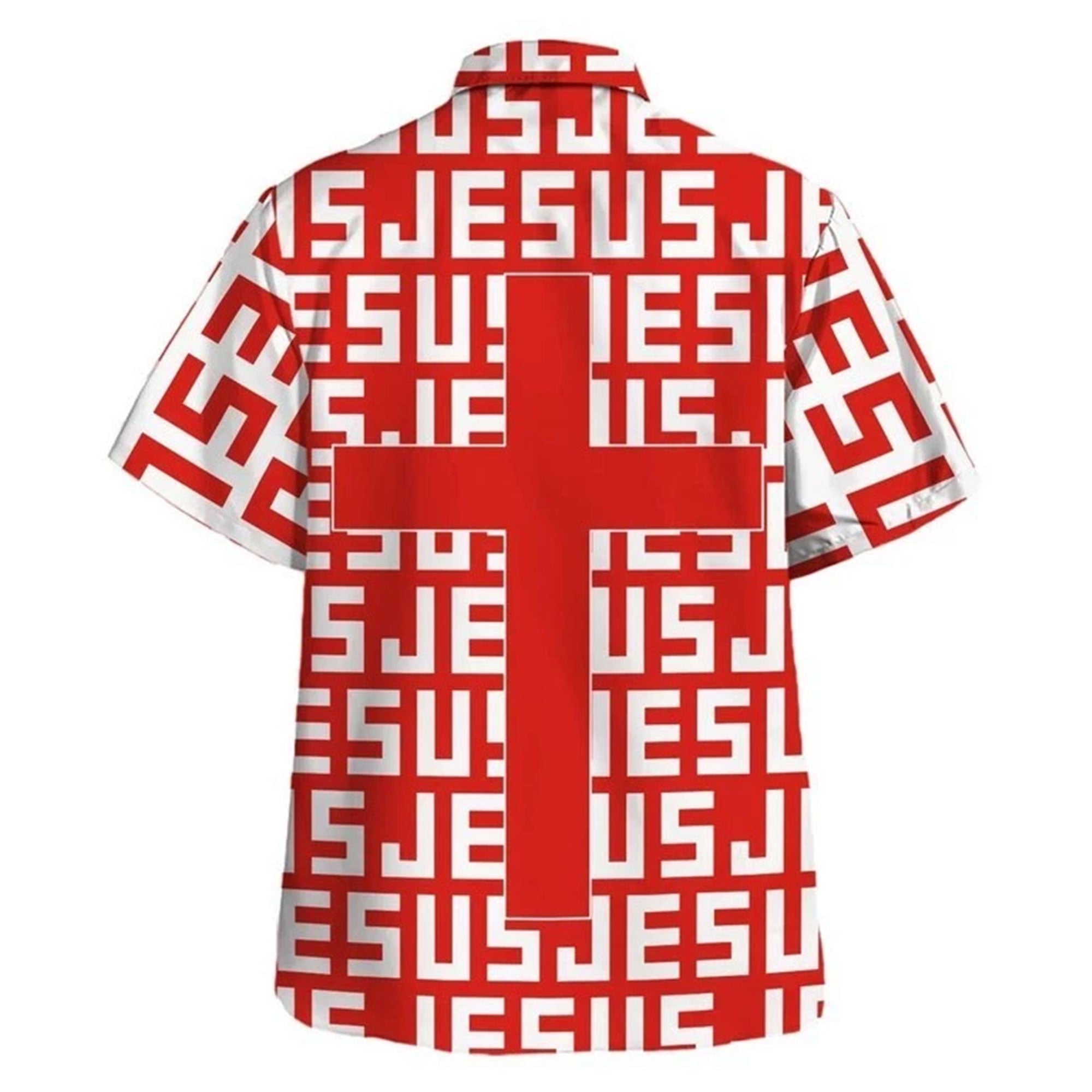 Jesus Cross Hawaiian Shirt, Christian Faith Aloha Shirt, Religious Summer Button Down