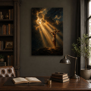 Crucifixion of Jesus Canvas Print, Good Friday Christian Wall Art, Faith Home Decor