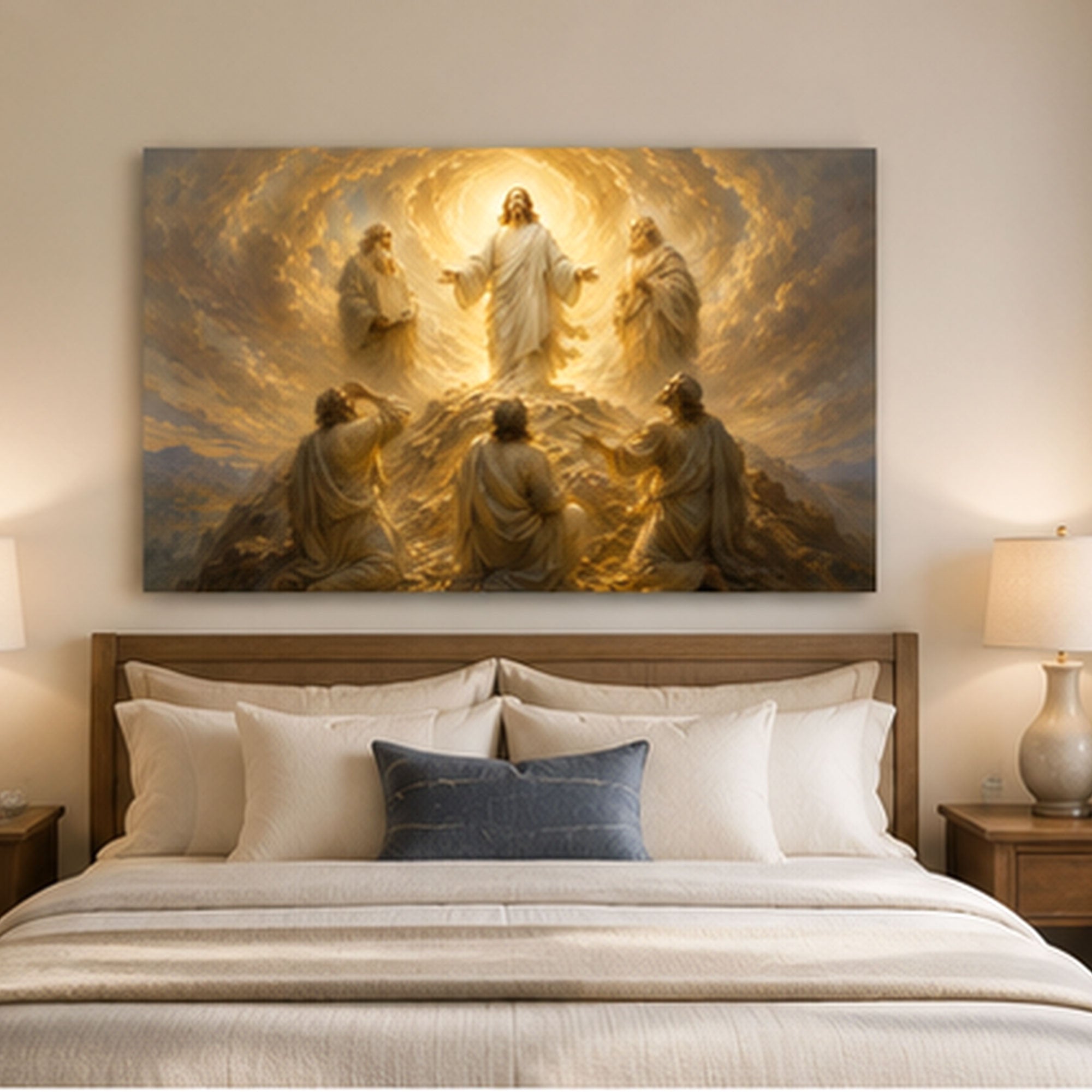 Radiant Glory of Jesus Canvas Print, Christian Home Decor