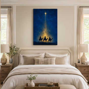 Journey of the Magi Canvas Print, Star of Bethlehem Christian Decor