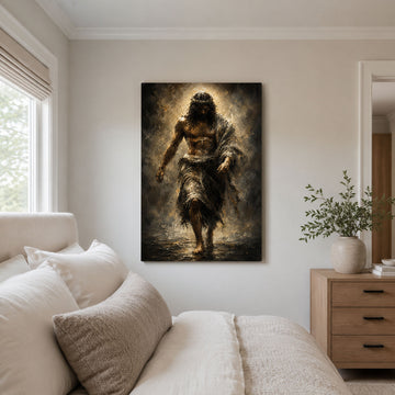 Jesus Crown of Thorns Canvas Print, Man of Sorrows Christian Wall Decor, Catholic Faith Gift