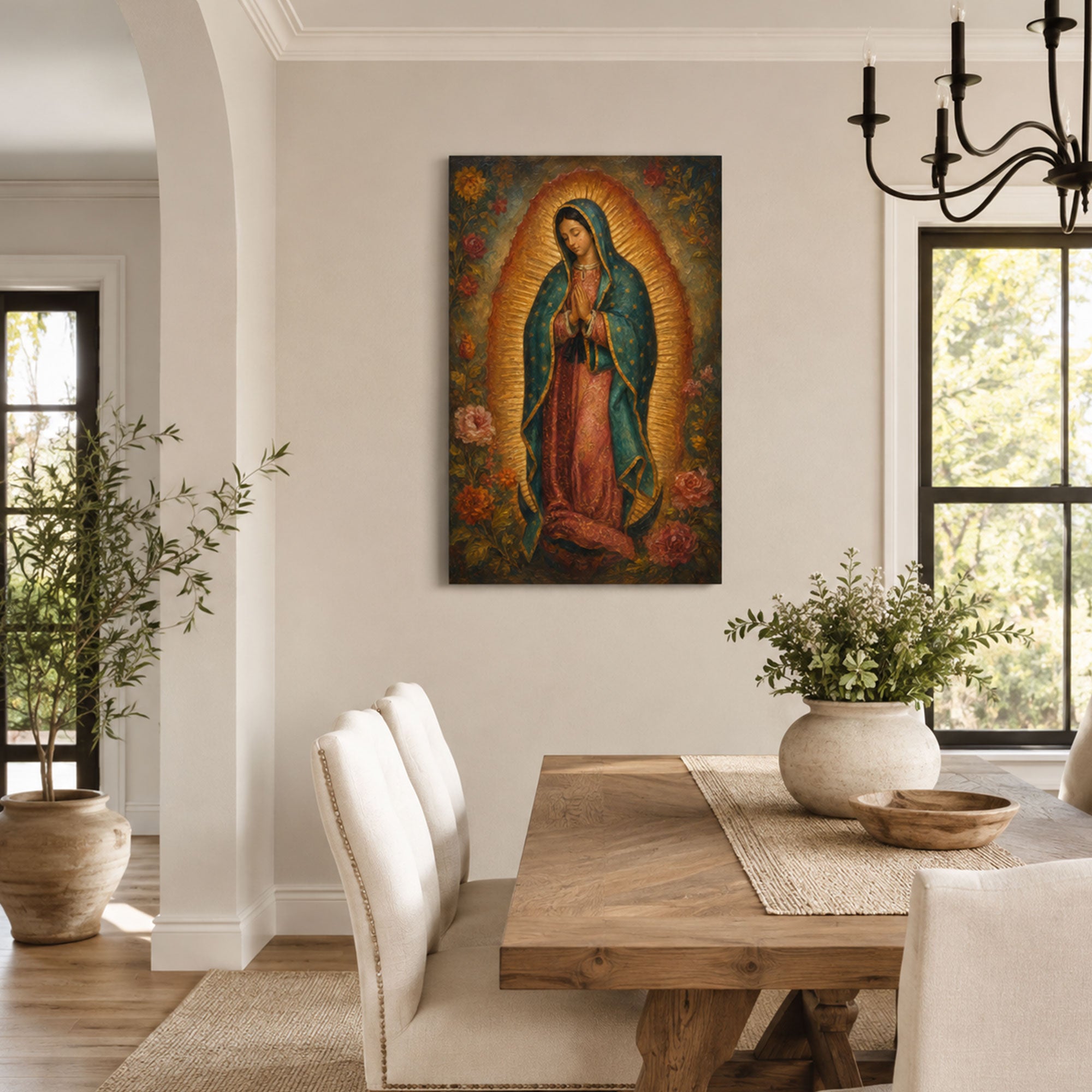 Our Lady of Guadalupe Canvas Print, Virgin Mary Catholic Wall Decor, Marian Faith Gift
