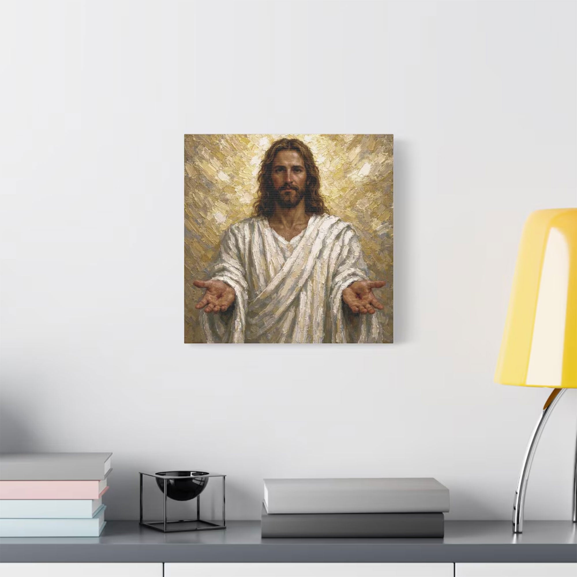 Jesus Christ Resurrection Canvas Wall Art, Christian Portrait, Religious Faith Home Decor