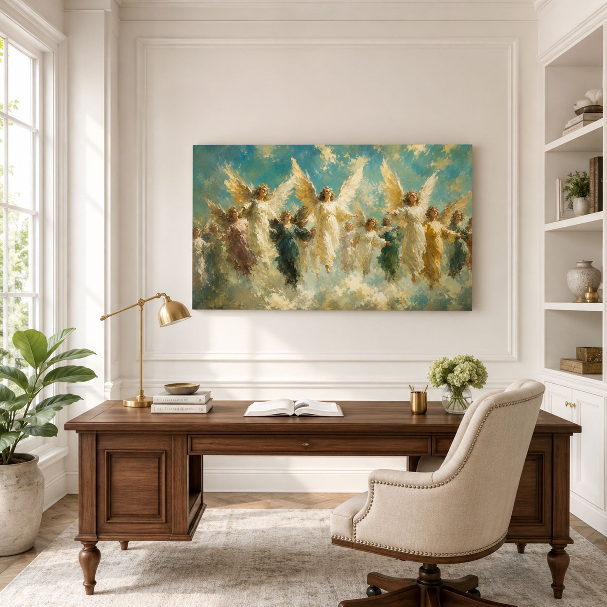 Heavenly Choir of Angels Canvas Print, Christian Home Decor