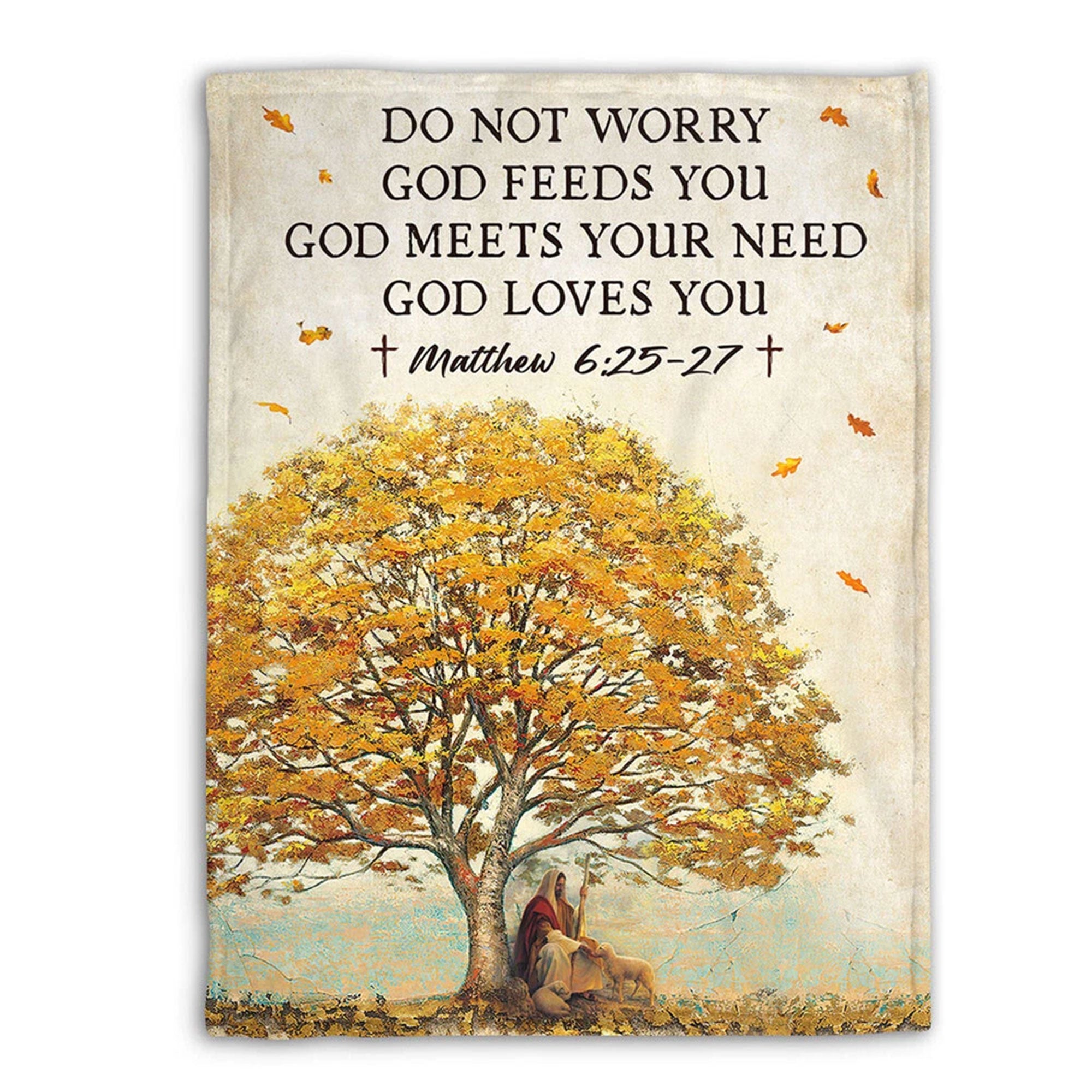 Jesus Fleece Blanket, God Is Always With You Throw, Christian Faith Blanket, Inspirational Gift, Religious Home Decor