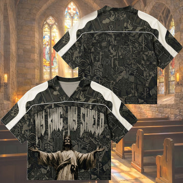 Jesus My King My Shield Mesh Jersey, Christian Faith Apparel
