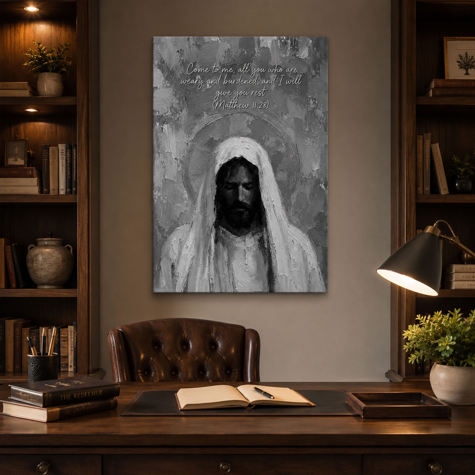 Come To Me Matthew 11:28 Canvas Print, Jesus Christian Wall Art, Faith Home Decor