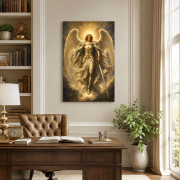 Saint Michael Archangel Canvas Print, Catholic Home Decor