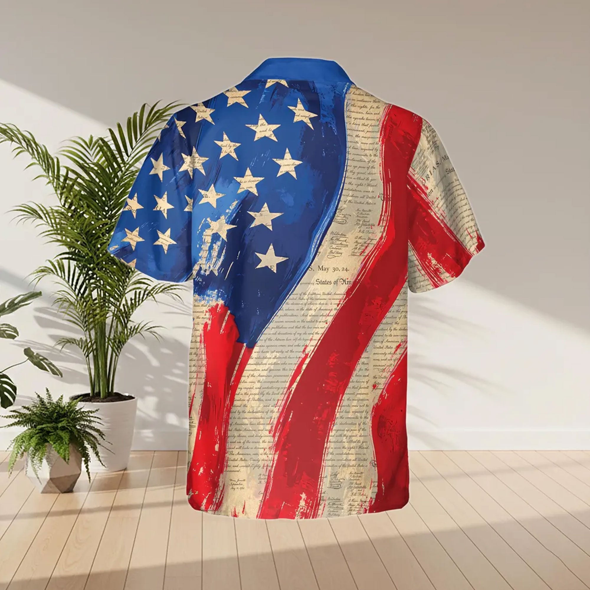 Jesus American Flag Hawaiian Shirt, Patriotic Christian Aloha Shirt, USA Faith Apparel