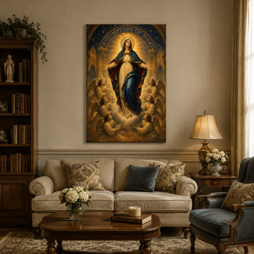 Assumption of Mary Canvas Print - Bring Blessings To Everyone Who Enters