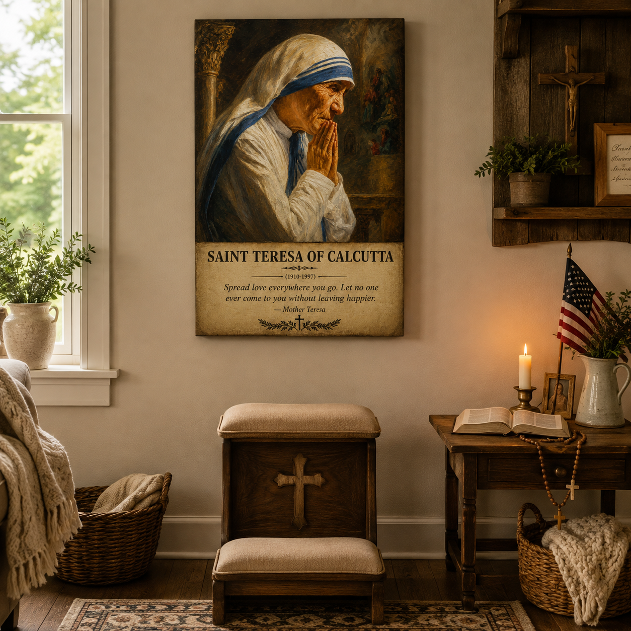 Saint Teresa of Calcutta Canvas Print - Spread Love Everywhere You Go