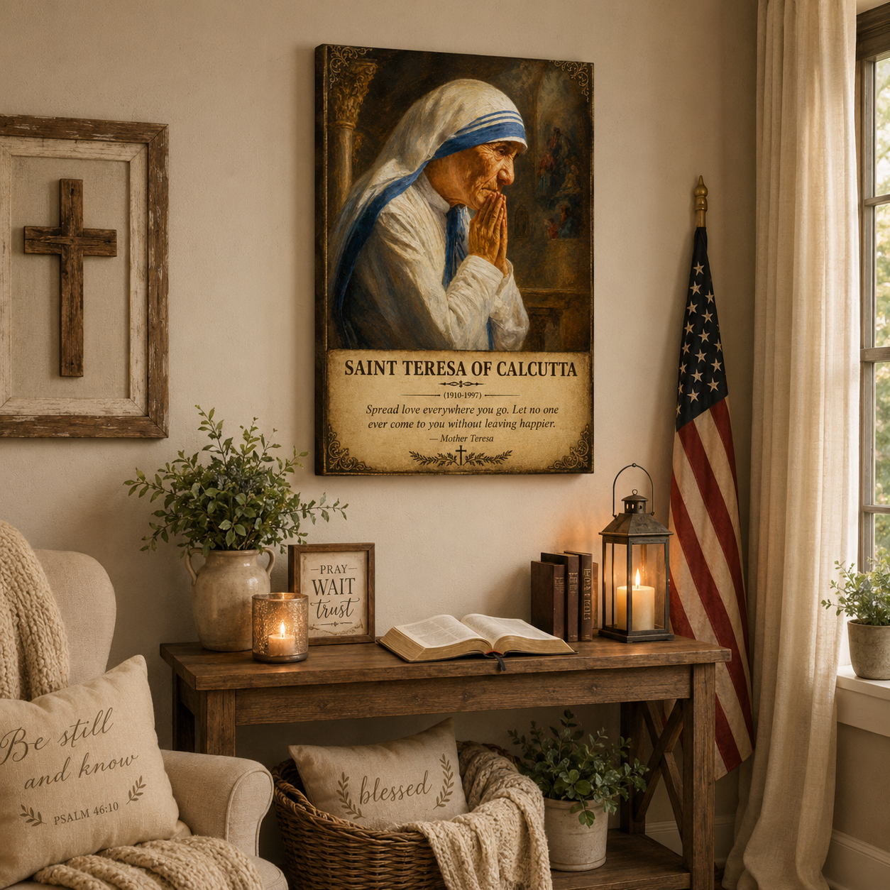 Saint Teresa of Calcutta Canvas Print - Spread Love Everywhere You Go