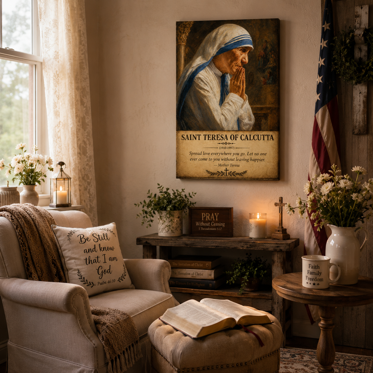 Saint Teresa of Calcutta Canvas Print - Spread Love Everywhere You Go