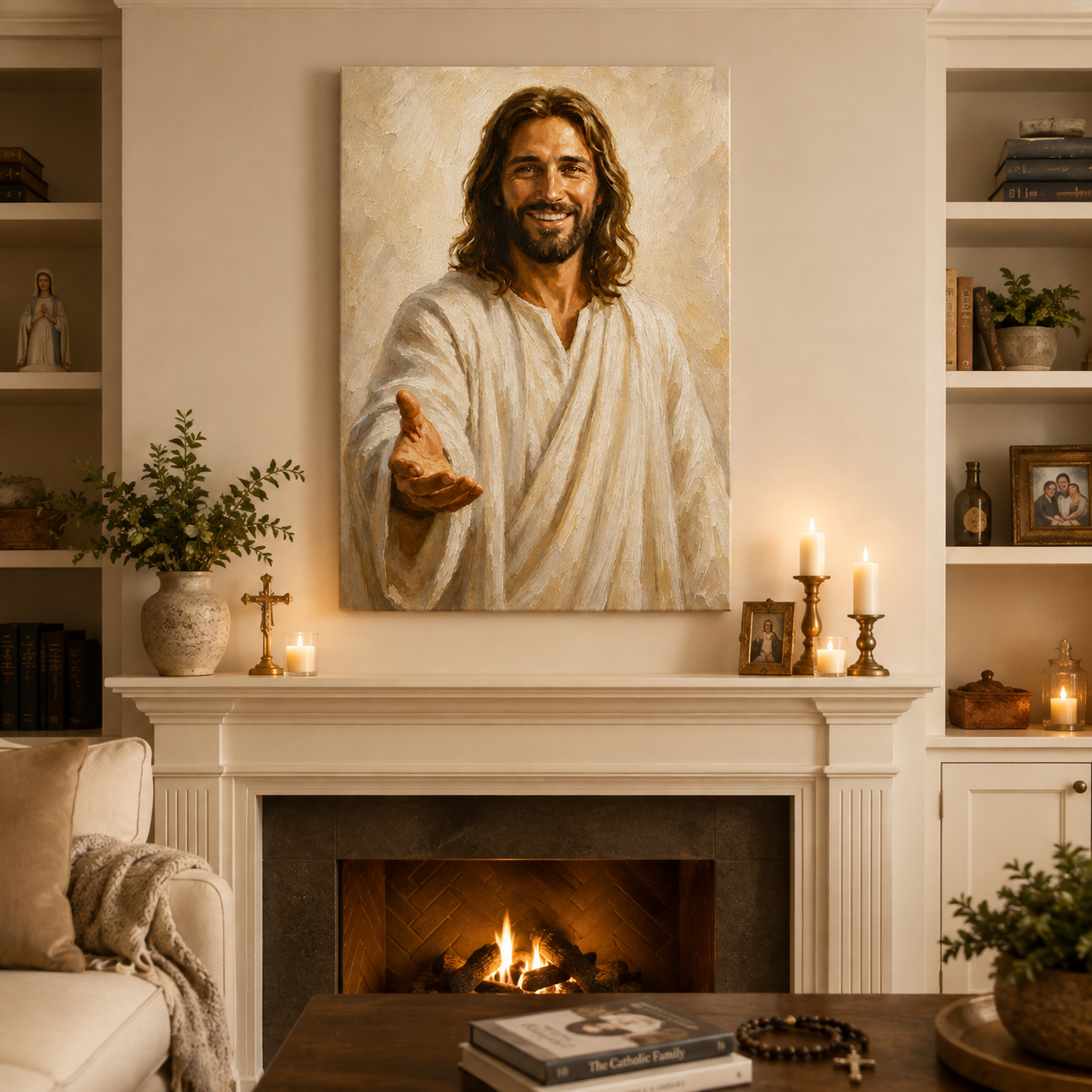 Jesus Welcoming You Canvas Print, Come to Me and Find Rest, Christian Home Decor