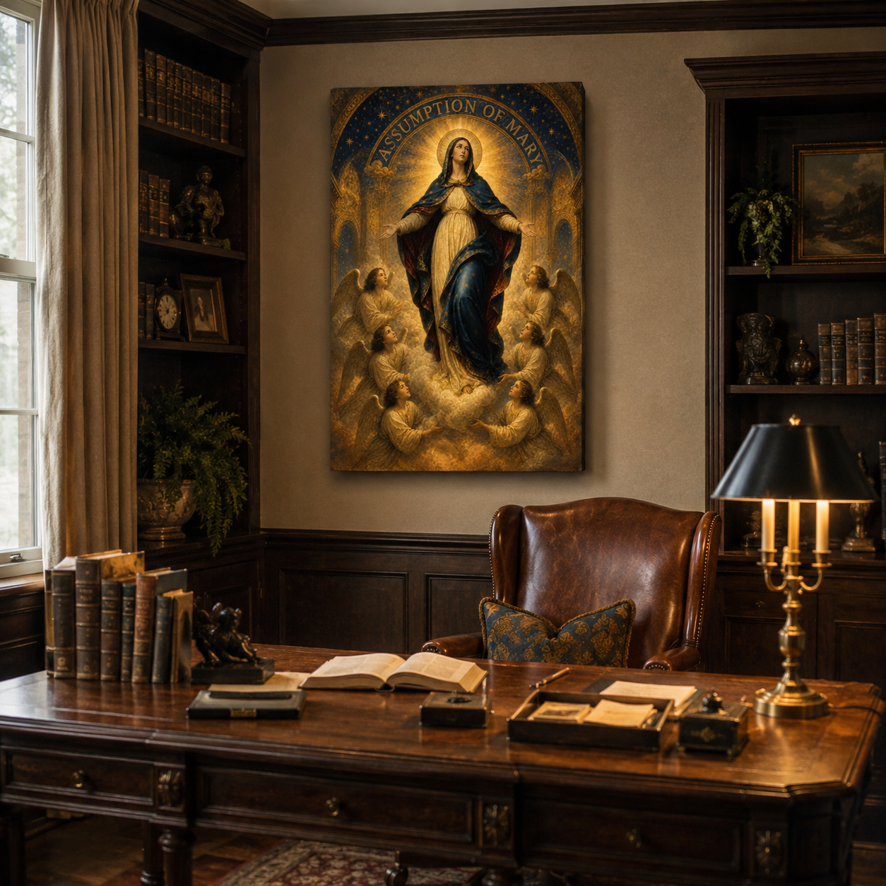 Assumption of Mary Canvas Print - Bring Blessings To Everyone Who Enters