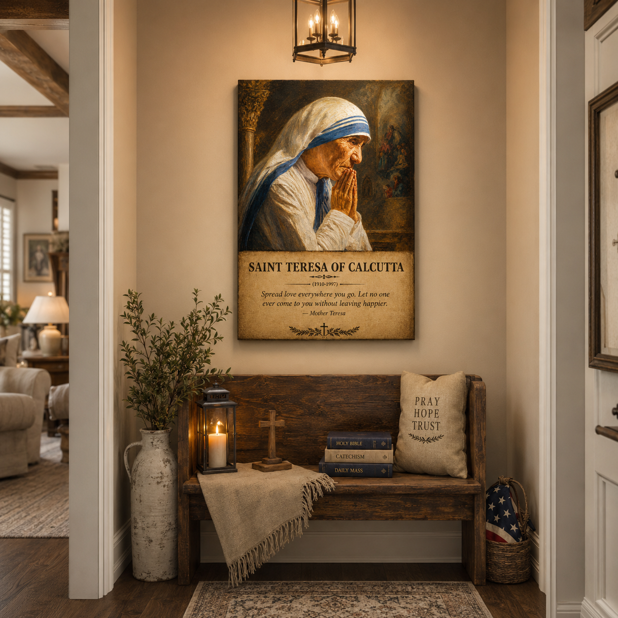 Saint Teresa of Calcutta Canvas Print - Spread Love Everywhere You Go