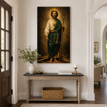 Saint Jude Thaddeus Canvas Print, Patron Saint of Hope Catholic Wall Decor, Faith Gift