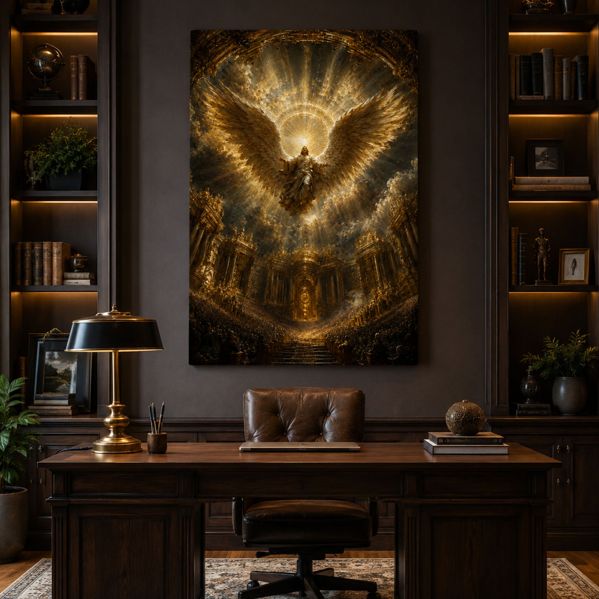 Heavenly Angel Canvas Print, Christian Angel Wall Art, Faith Home Decor