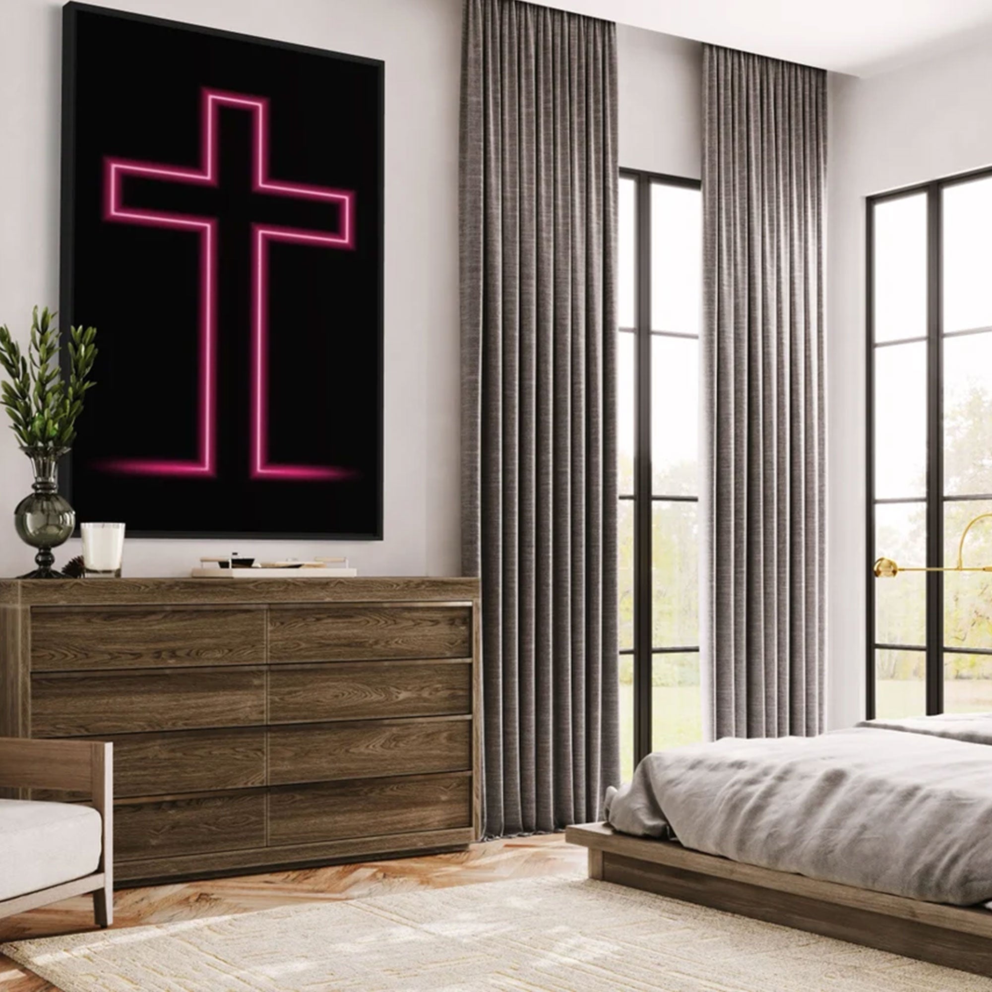 God Is Good Bible Verse Canvas Print, Trendy Christian Wall Art, Jesus Faith Decor, Inspirational Scripture Artwork