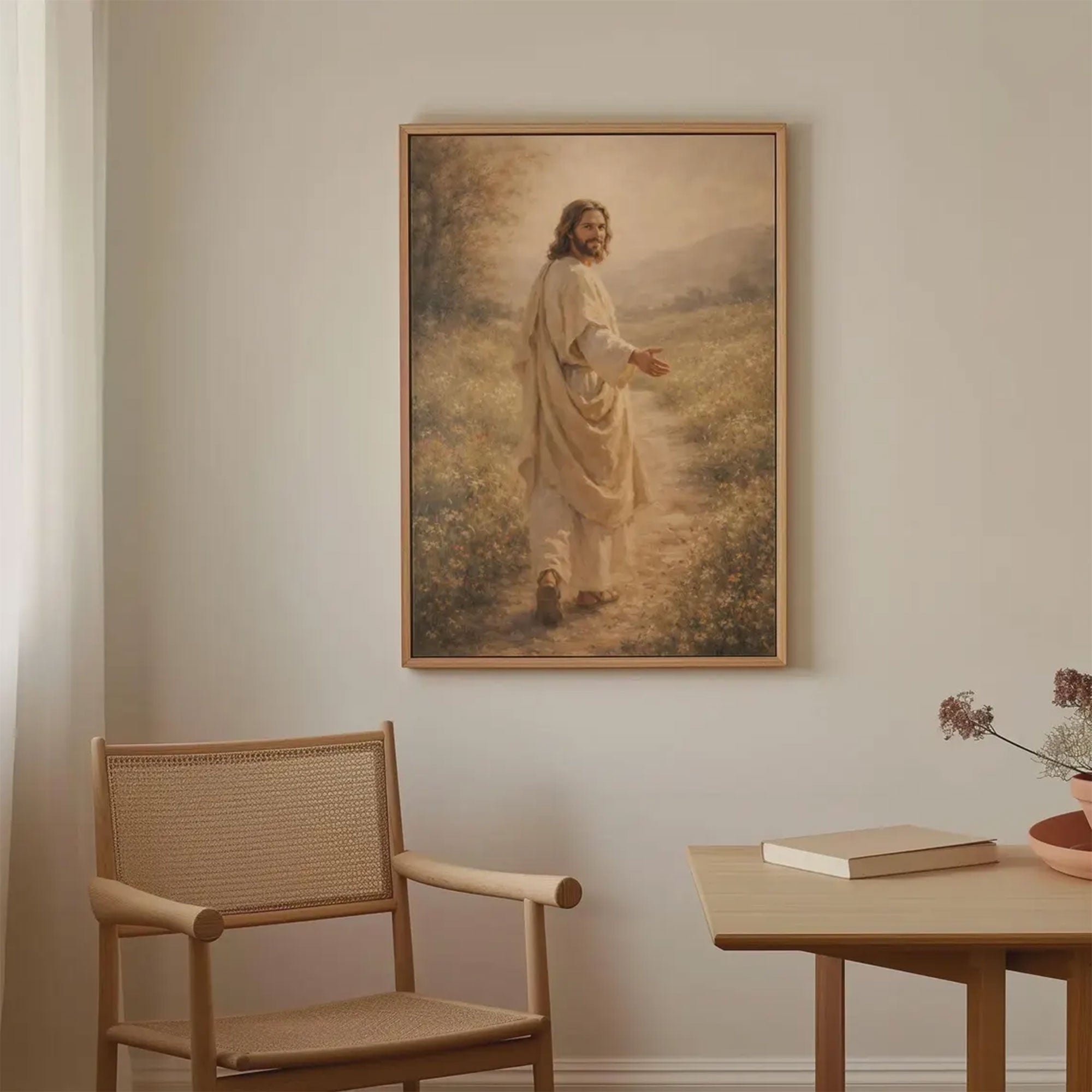 Follow Jesus Artwork, Christian Canvas Wall Decor, Faith Inspired Gift