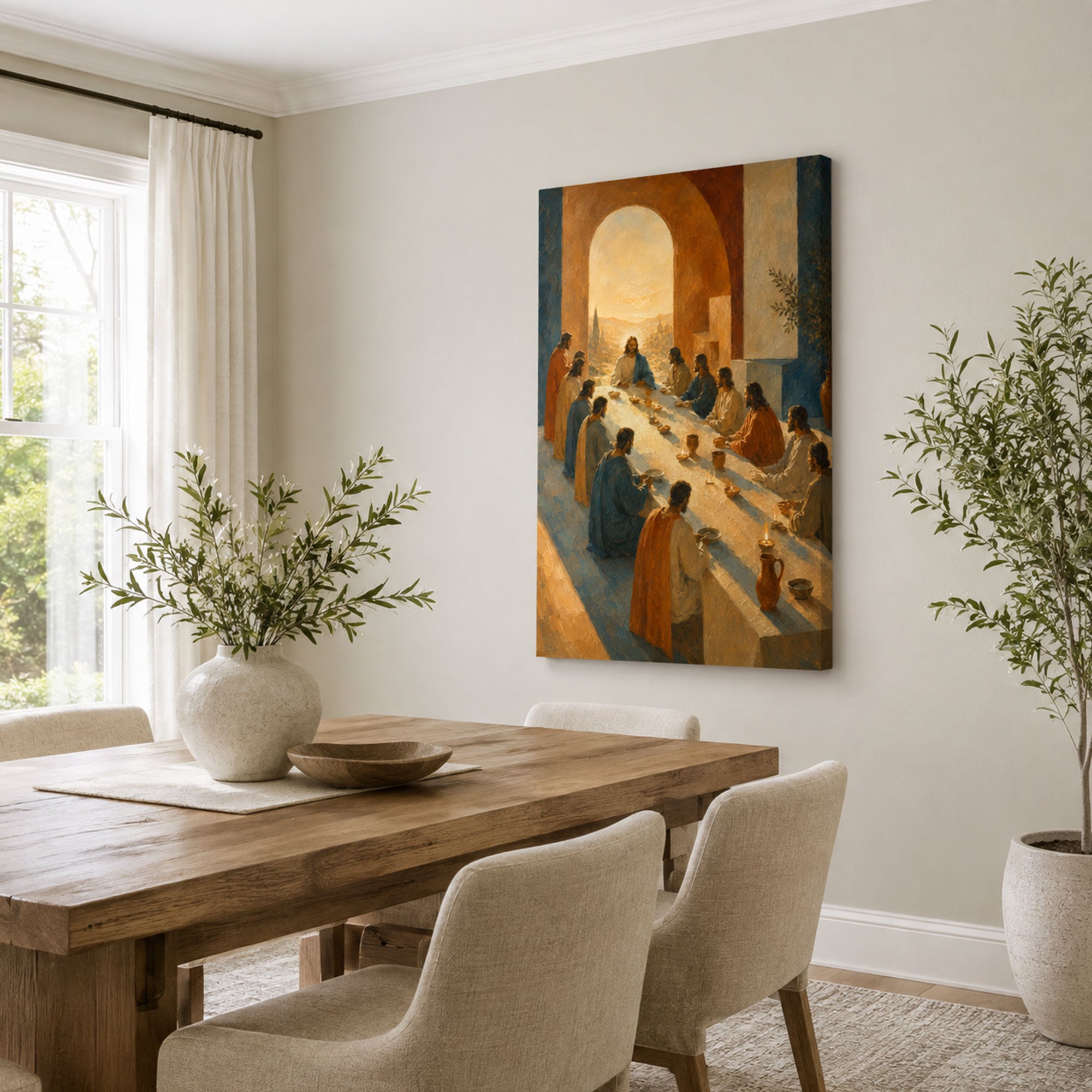 The Last Supper Jesus Canvas Print, Holy Communion Christian Wall Decor, Catholic Faith Gift