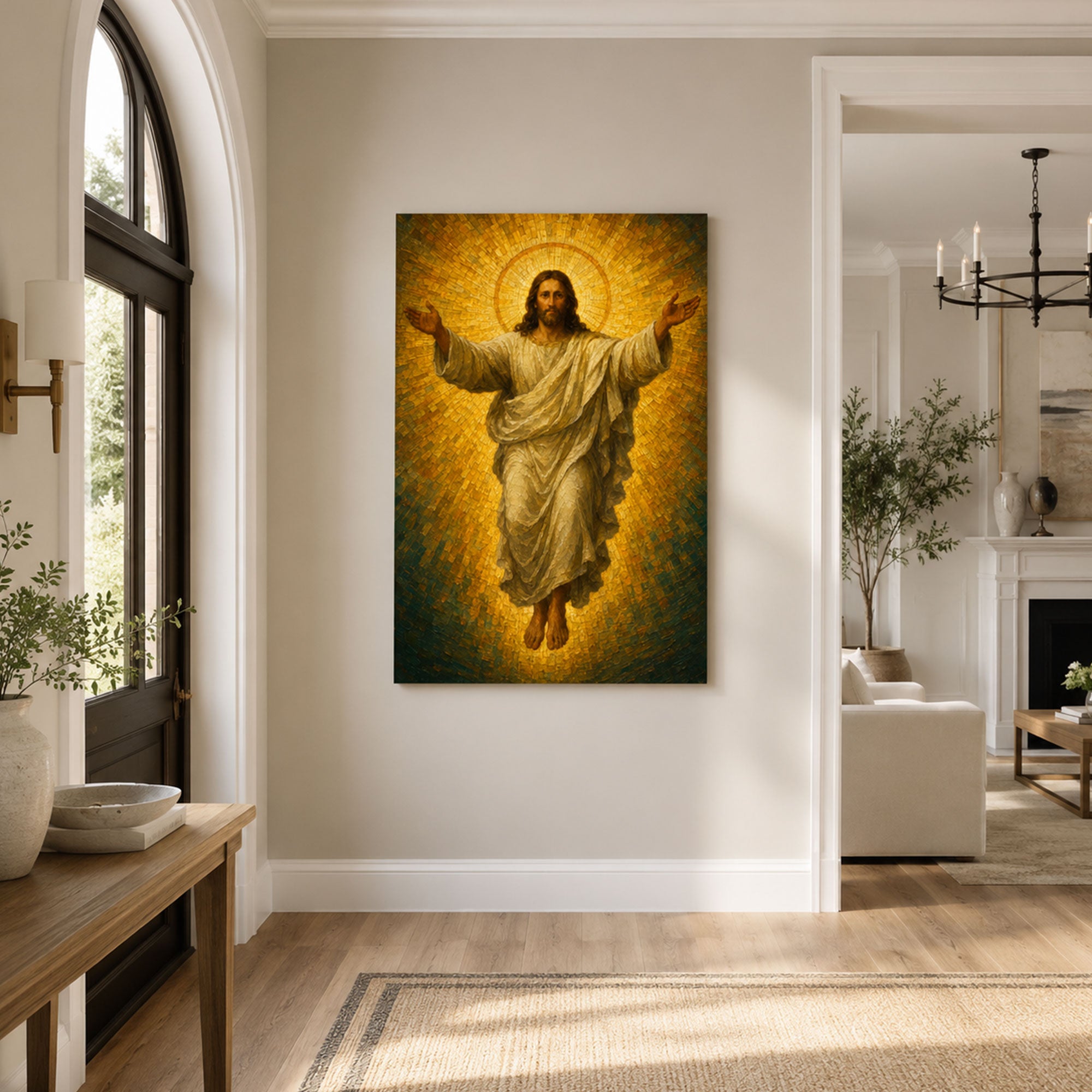 Ascension of Jesus Christ Canvas Print, Risen Lord in Heavenly Glory, Christian Wall Decor, Faith Gift