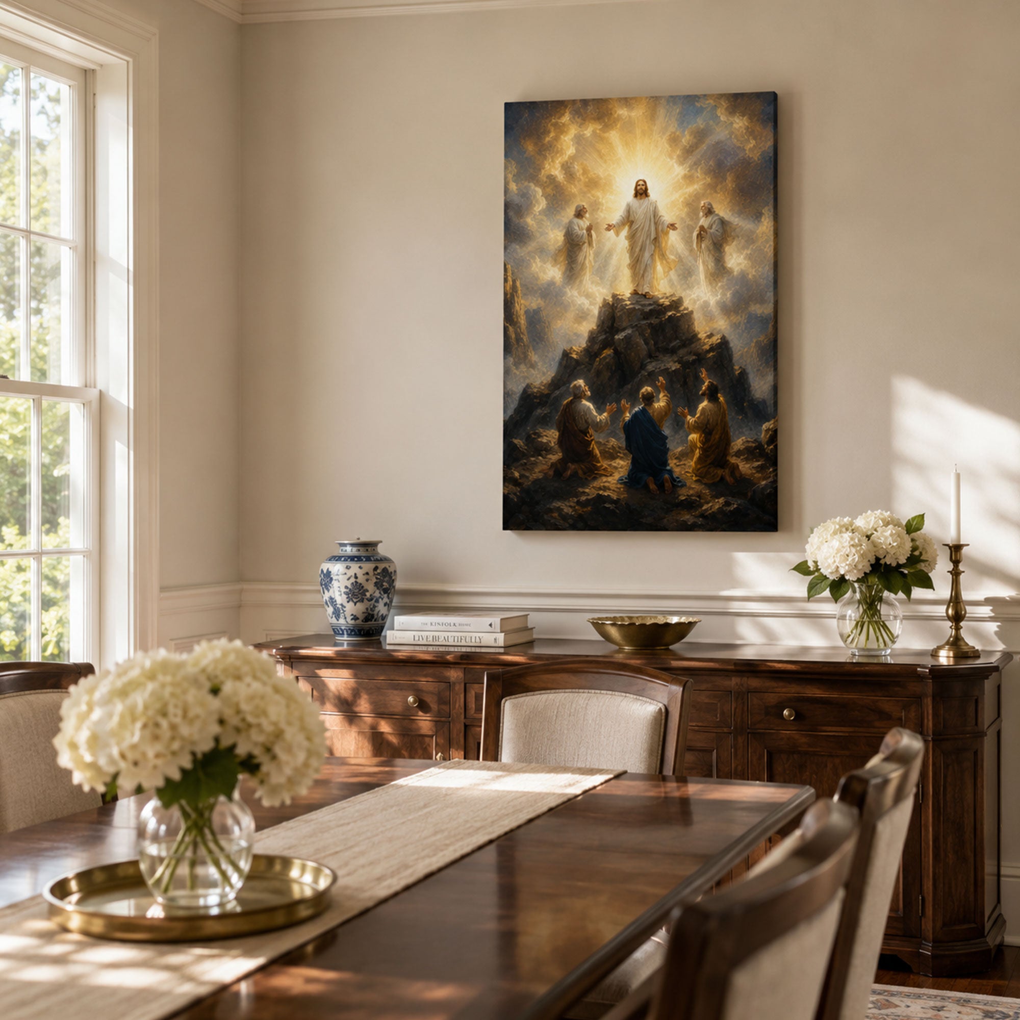Transfiguration of Jesus Canvas Print, Christian Home Decor
