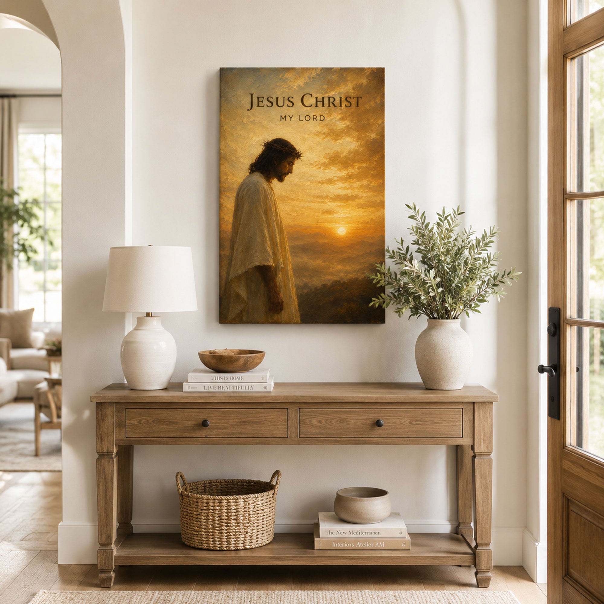 Jesus Christ My Lord Canvas Print, Christian Home Decor