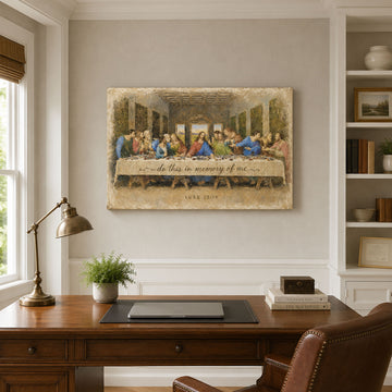Last Supper Luke 22:19 Canvas Print, Christian Home Decor