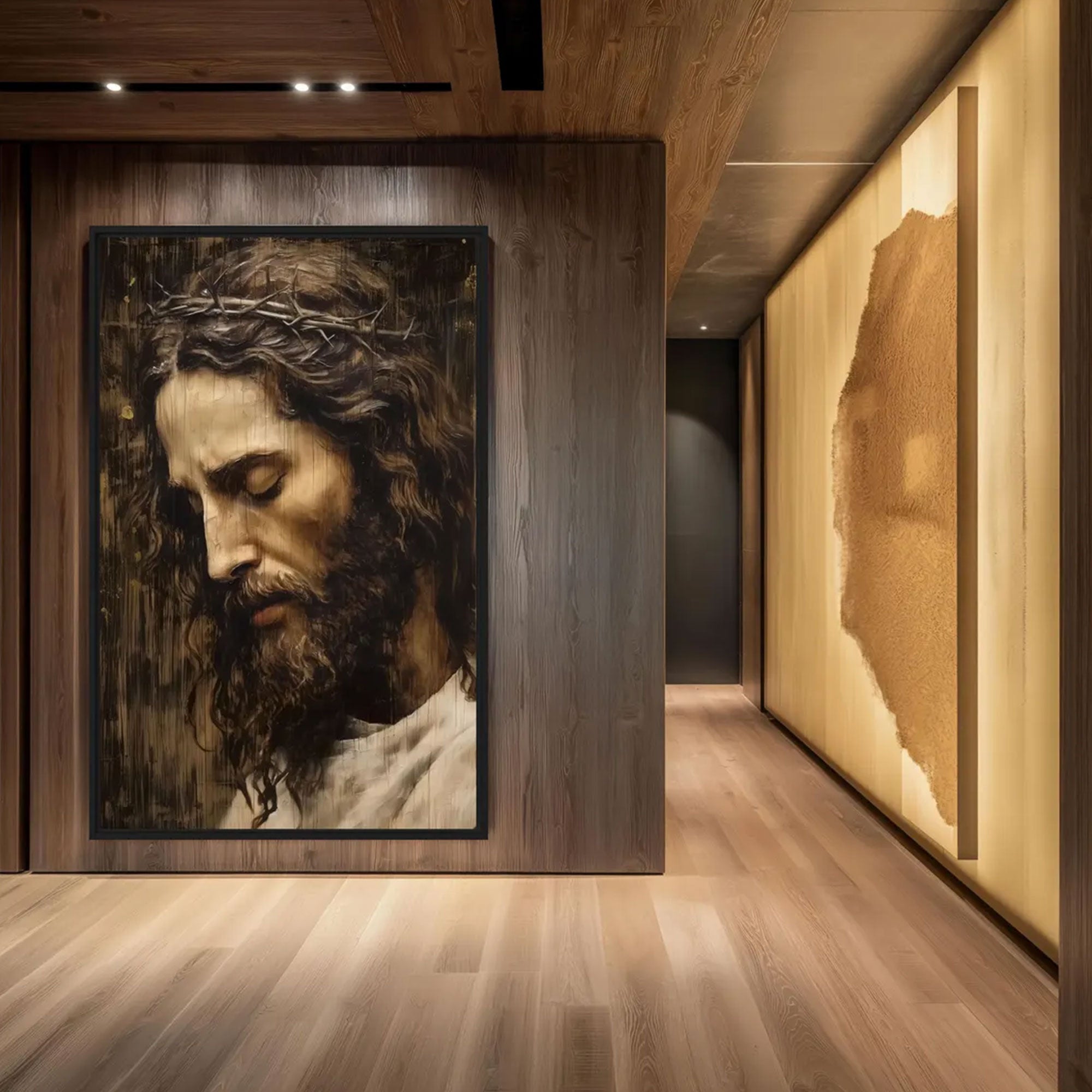Jesus Christ Portrait Canvas Print, Religious Christian Wall Decor, Inspirational Faith Home Artwork
