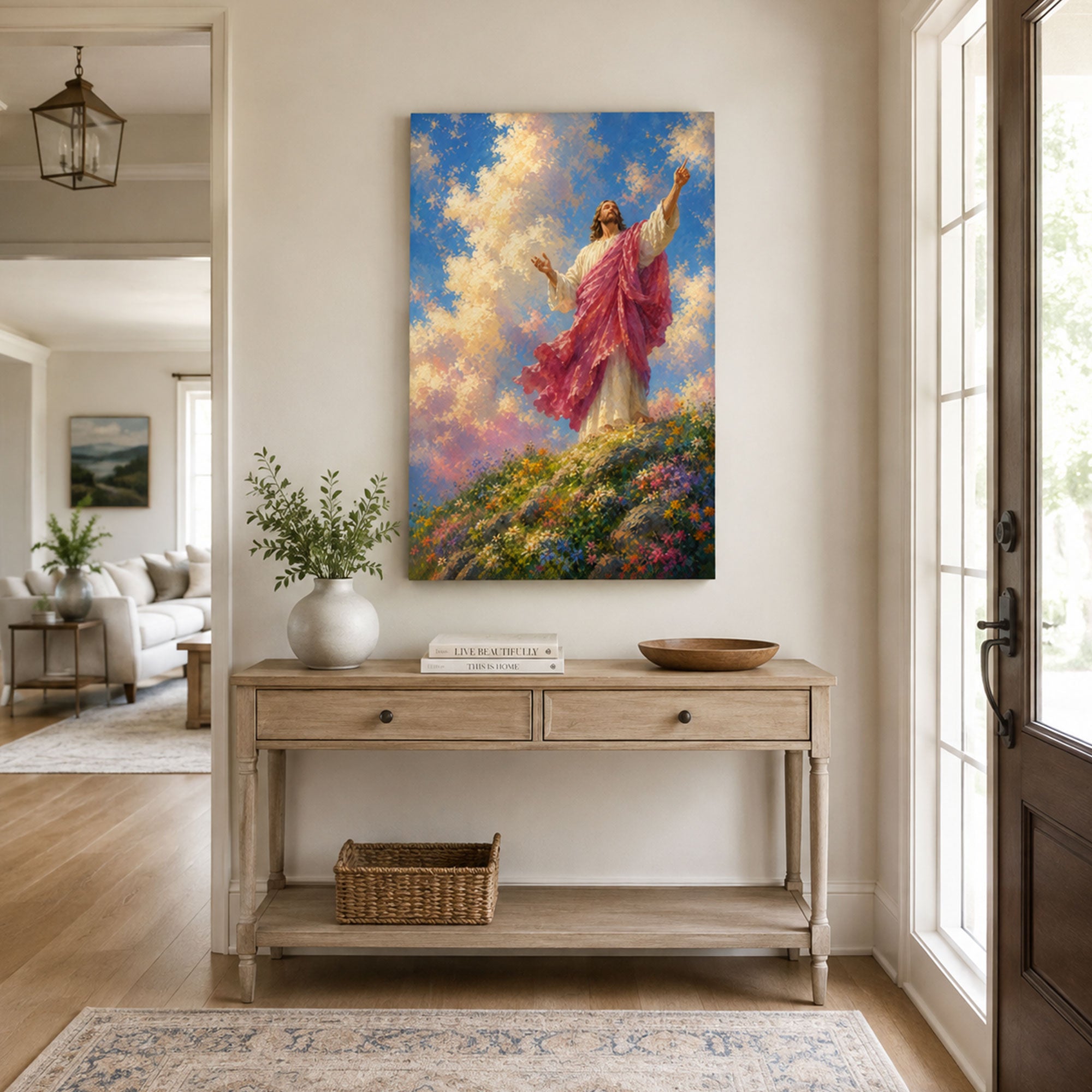 Risen Jesus in Glory Canvas Print, Christian Wall Decor, Faith Gift for Home