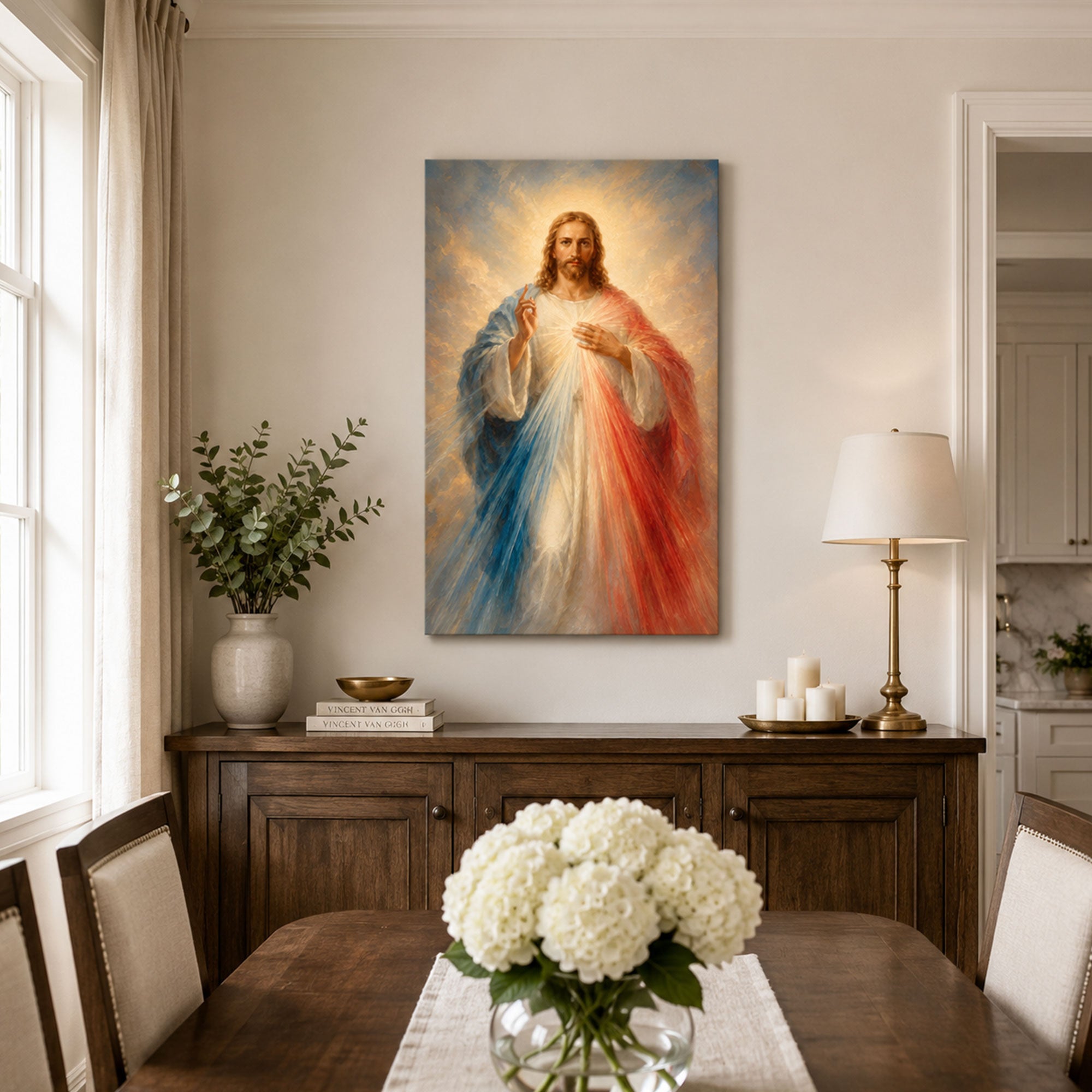 Divine Mercy Jesus Canvas Print, Catholic Home Decor