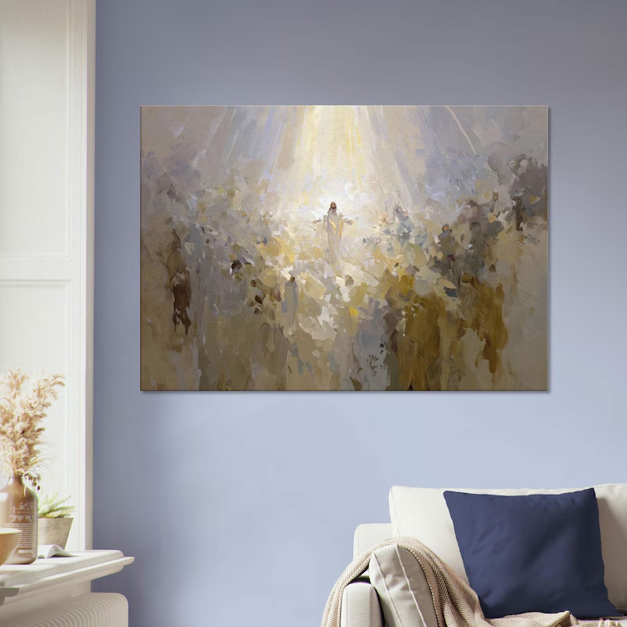 Jesus Canvas Print, Modern Christian Wall Art, Spiritual Home Decor, Contemporary Faith Artwork, Inspirational Religious Gift