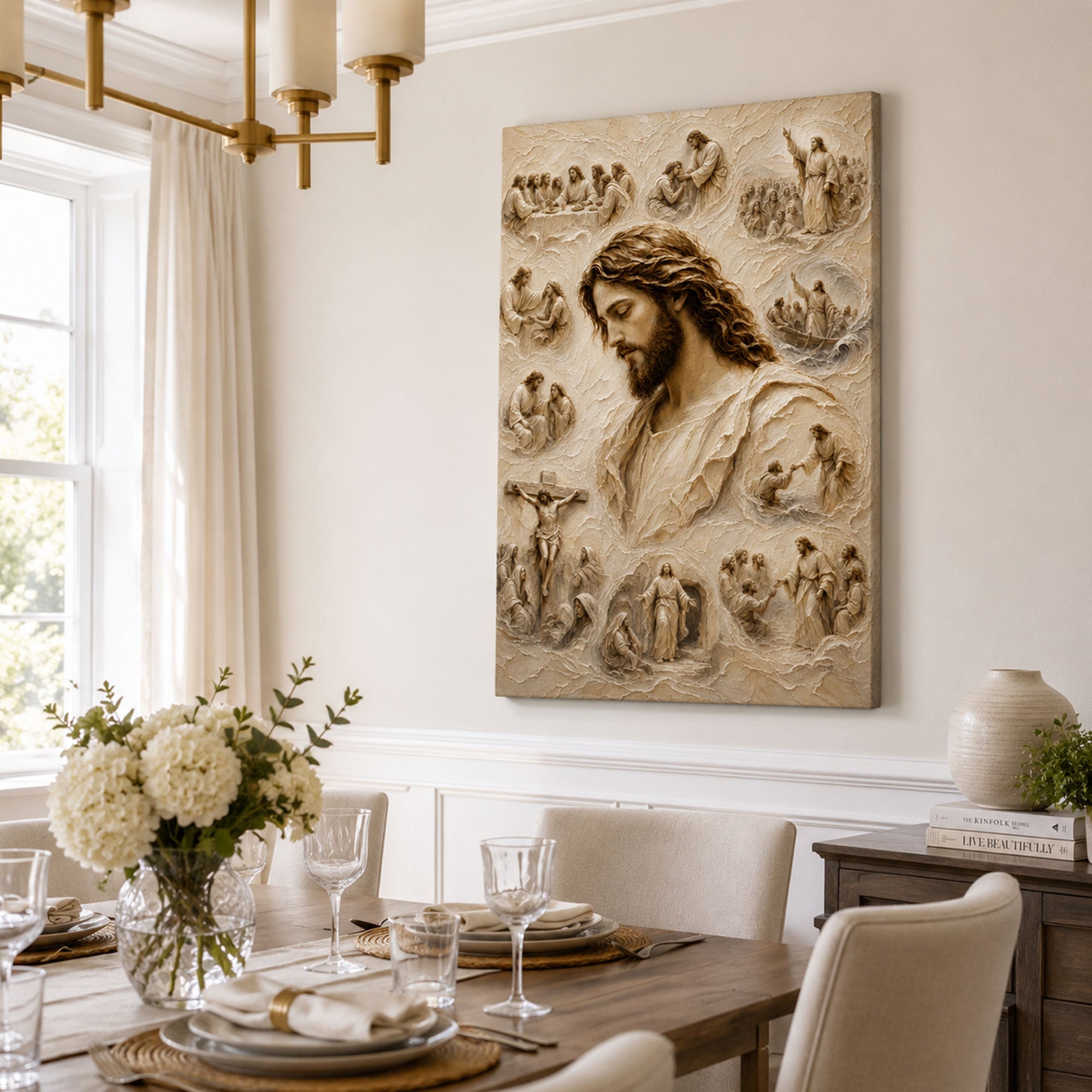 Life of Jesus Christ Canvas Print, Gospel Story Christian Wall Decor, Faith Gift