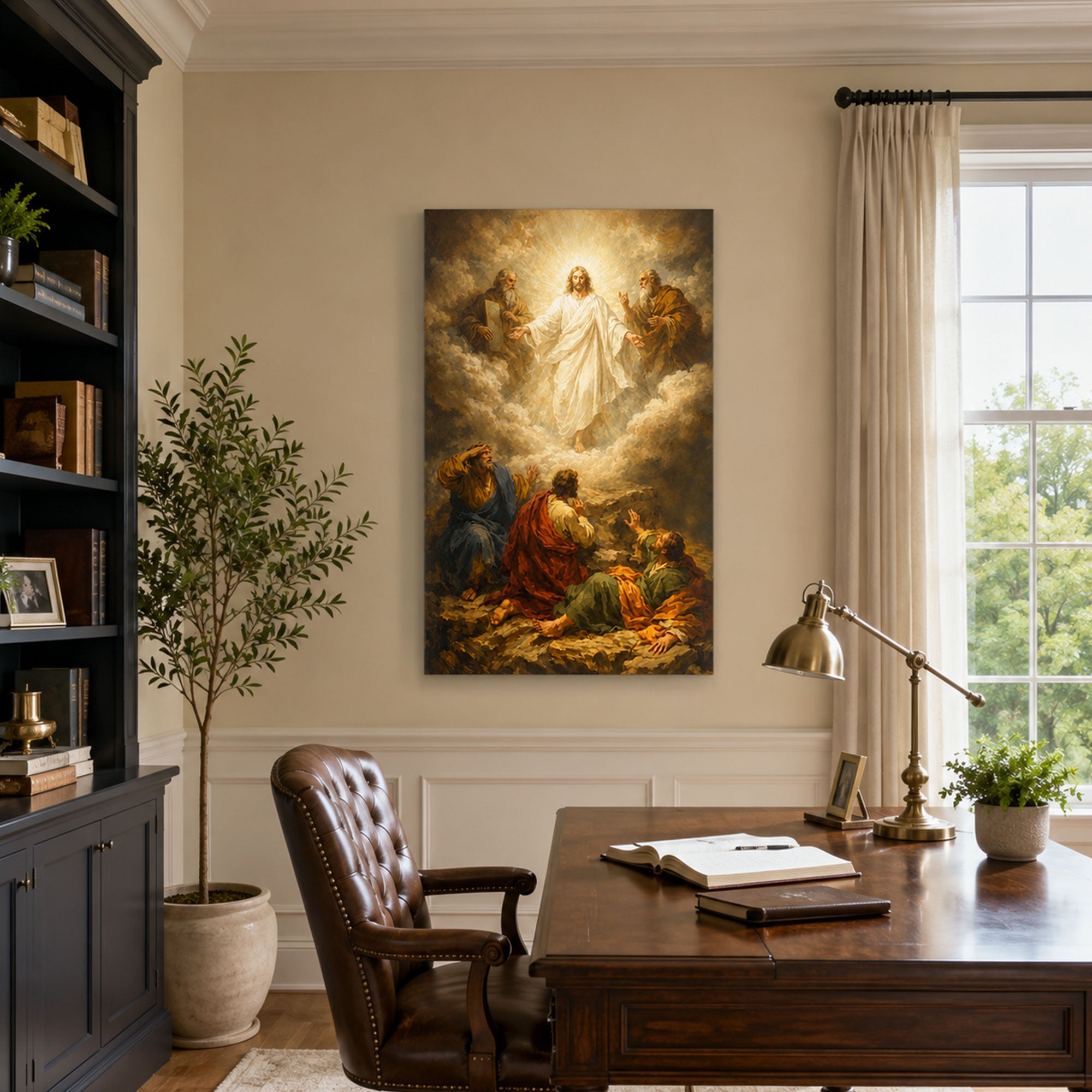Mount Tabor Biblical Scene Canvas Print, Christian Home Decor