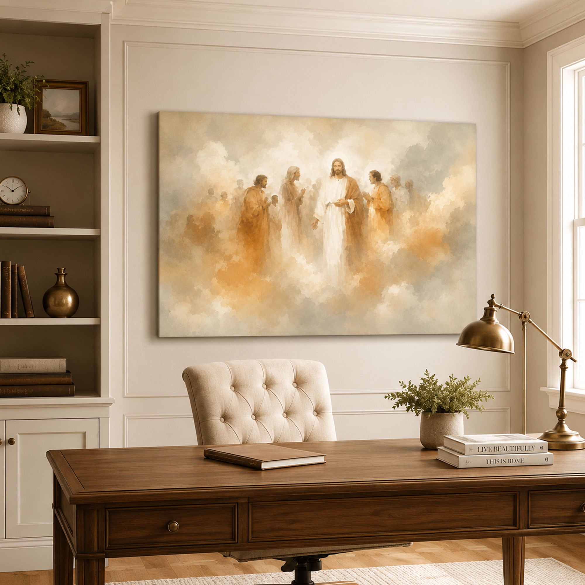 Transfiguration of Jesus Canvas Print, Biblical Christian Wall Art, Light of Christ Faith Home Decor Gift