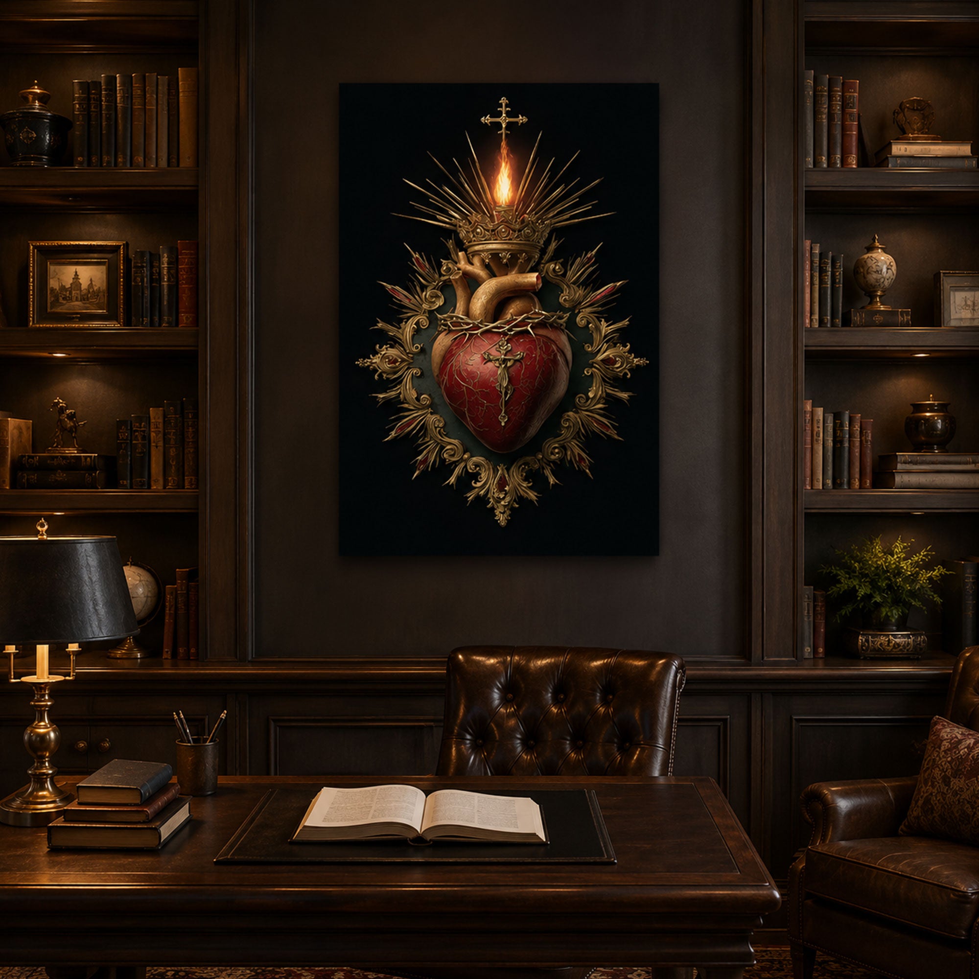 Sacred Heart of Jesus Canvas Print, Catholic Wall Art, Religious Home Decor, Christian Faith Gift