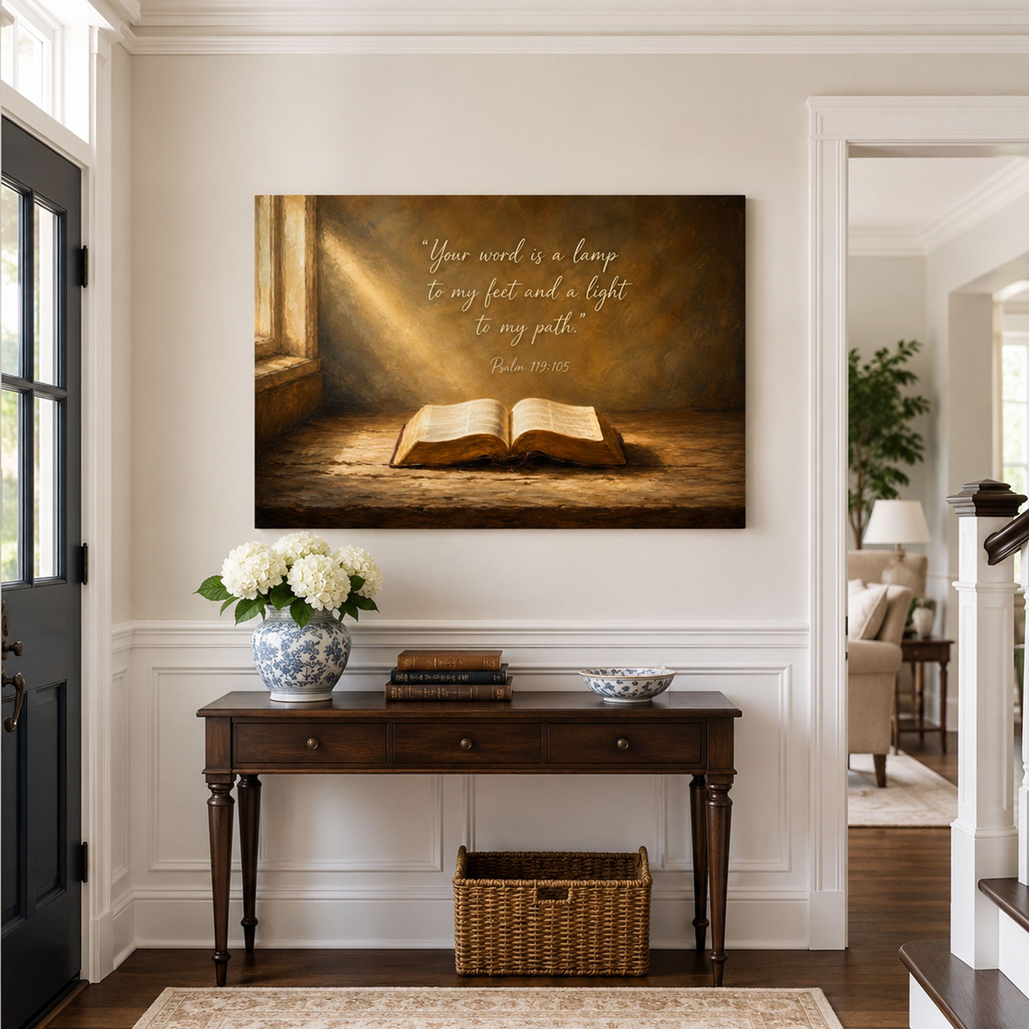Personalized Bible Verse Canvas Print, Christian Home Decor